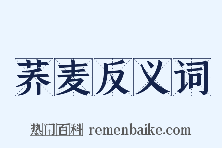 荞麦反义词是什么意思的图片